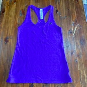 Lorna Jane life purple racer back top
